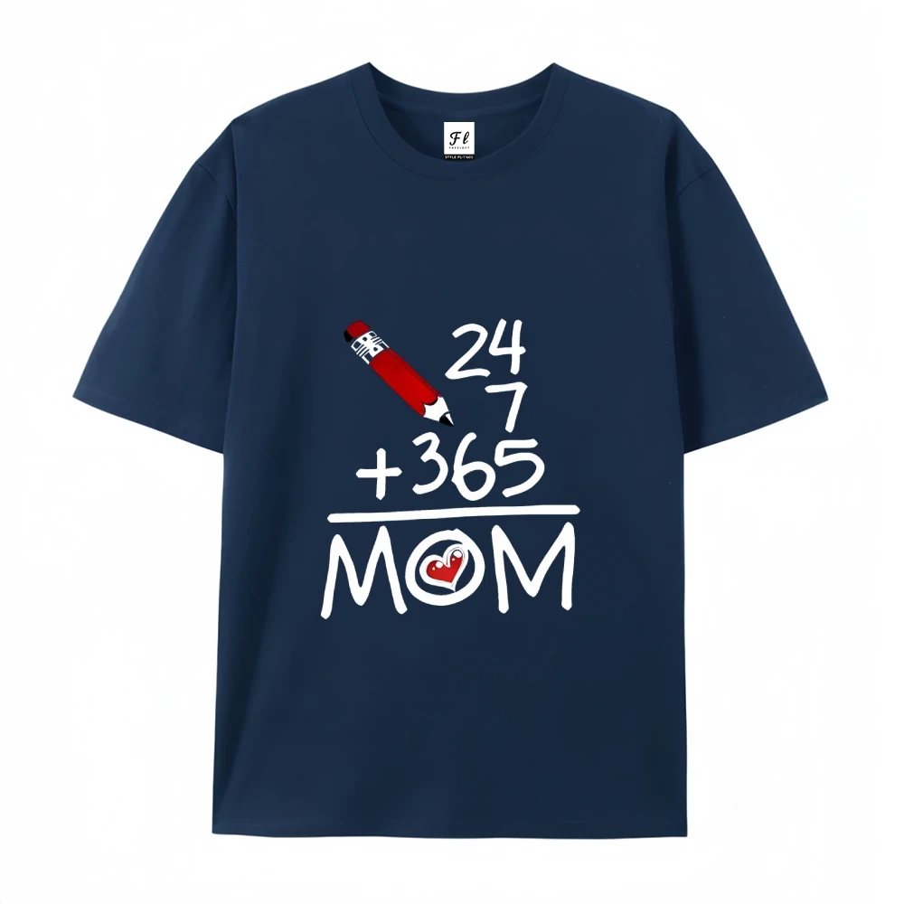 เสื้อยืดแขนสั้นคอลูกเรือวันแม่พิมพ์เสื้อลําลองสําหรับเสื้อนุ่มแฟชั่นฤดูร้อนฤดูใบไม้ผลิเสื้อผ้าสตรี