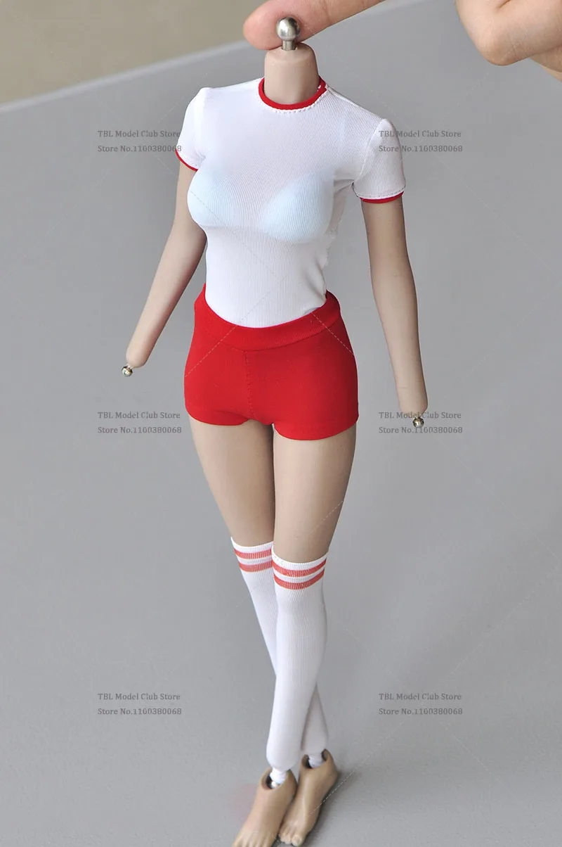 1/6 مقياس الموضة الرجعية الاتجاه Athleisure نمط ملابس رياضية اليابانية طالب قصيرة الأكمام التي شيرت السراويل صالح 12 بوصة عمل الشكل