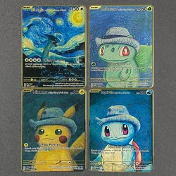 Pokémon Gold Vmax Iron Cards, Pikachu Charizard, Cartões Metal Ingleses, Mega Vstar, GX, Jogo Anime, Coleção de Batalha, Presentes