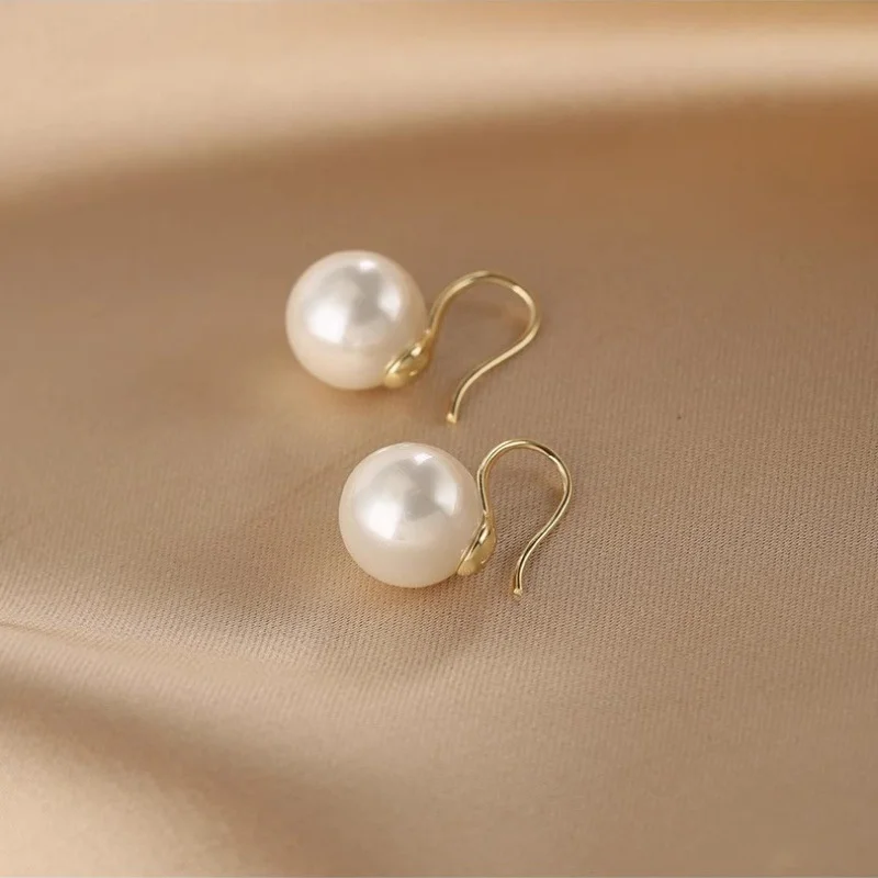 SOMILIA Ohrstecker aus 925er-Sterlingsilber, luxuriös, schlicht, elegant, graue Perle, für Damen, modisch, elegant, süß, Schmuck, Party-Geschenke