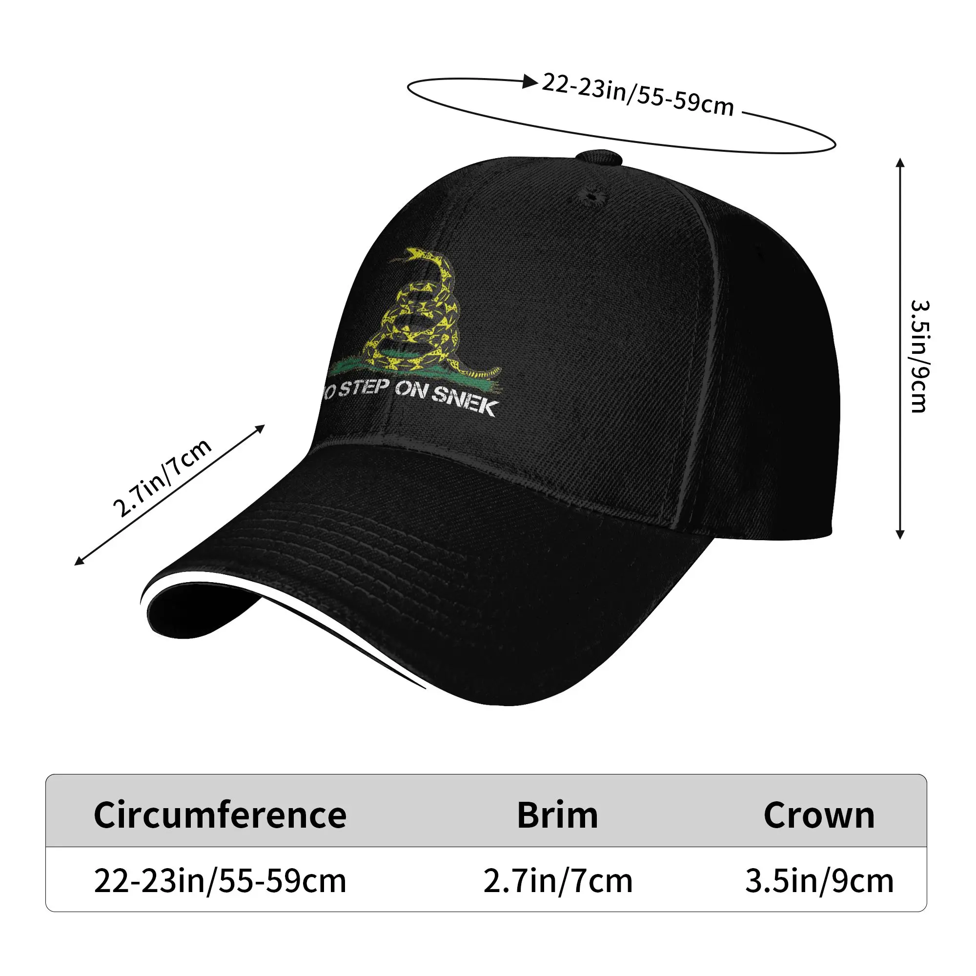 Spring No Step On Snek Baseball Cap  Outdoor Sport Casual Design Sun Trucker Hat Men Adult Adjustable Baseball Caps