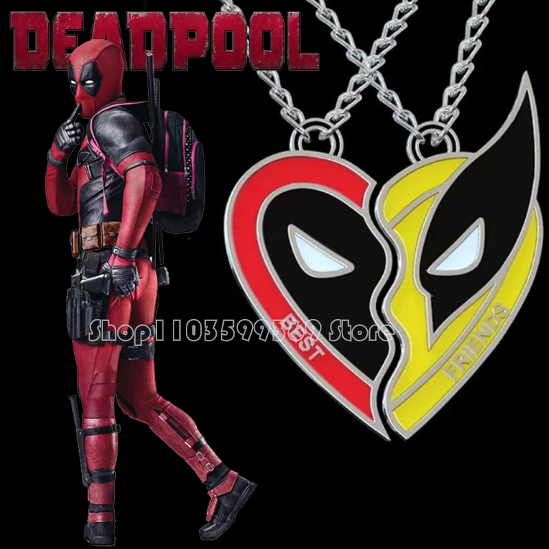 

New Deadpool Necklace Movie Characters Best Friend Necklace Gift Movie Deadpool Couples Necklace Friend's Gift