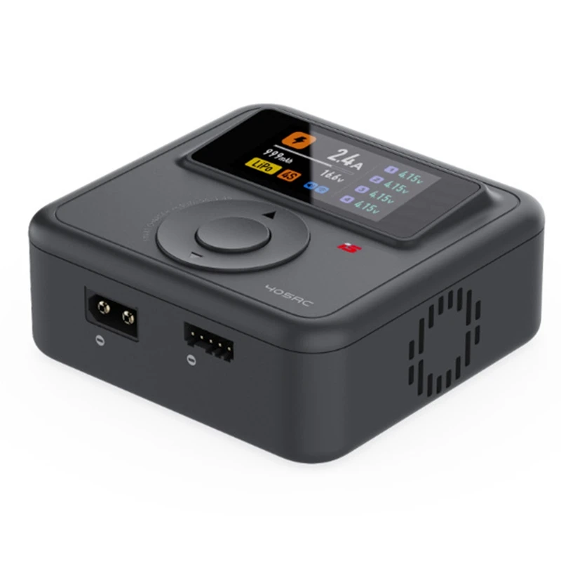 405AC GaN 60W Smart Charger RC Model Battery Fast Charger for 1-4S LiFe LiHv LiPo 1-7S Pb 1-12S NiMH/Cd Battery EU PLUG-A56M