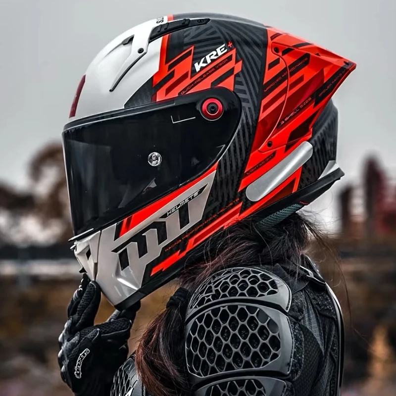

Оригинальный мотоциклетный шлем MT KRE + из углеродного волокна, одобренный ECE DOT, анфас, профессиональный гоночный внедорожный шлем, Cascos Para Moto