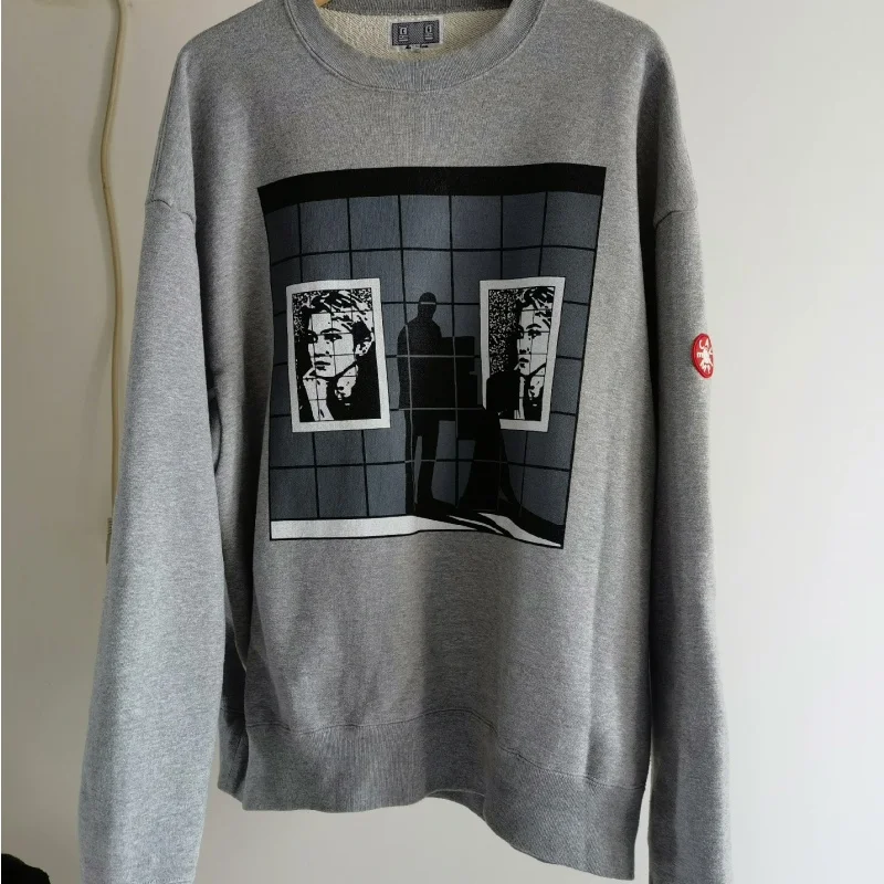 

Autumn Winter Grey Retro White Stripe Cavempt Hoodie Men Women Long Sleeve Round Neck Top C.E Sweatshirts