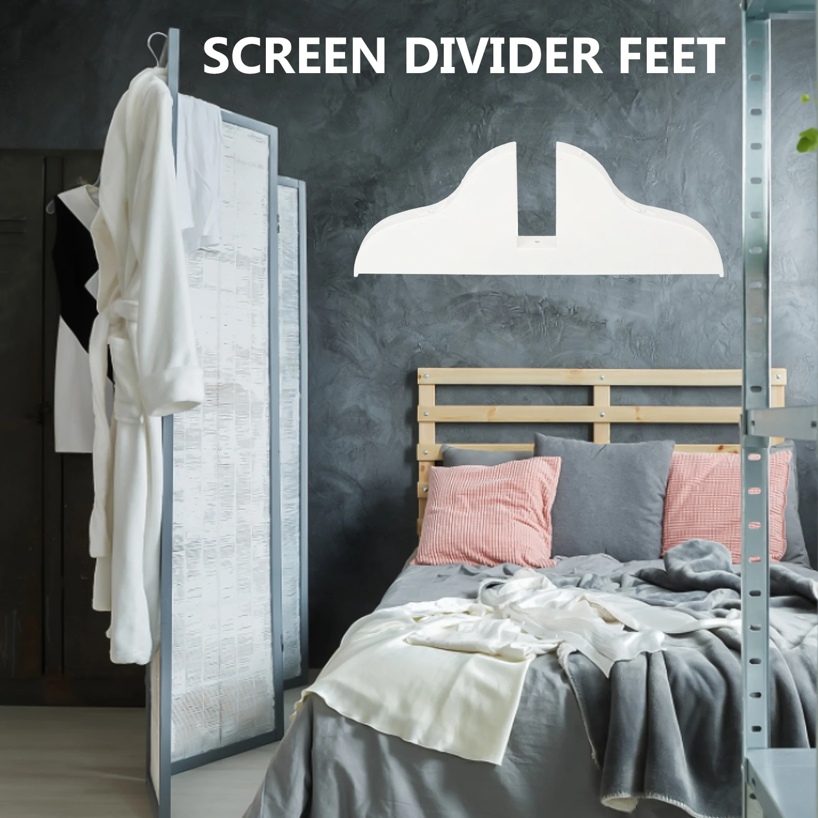 

Mobile Door Base Heavy-Duty Pvc Divider Stand Wear-Resistant Screen Feet For Office Home Hotel Room Partition Support