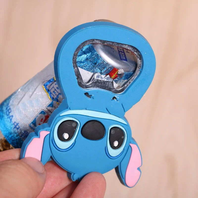 Disney Stitch Flaschenöffner Kawaii Lilo & Stitch Peripherer Kühlschrankmagnet Cartoon multifunktionaler Bierflaschenöffner Geschenke