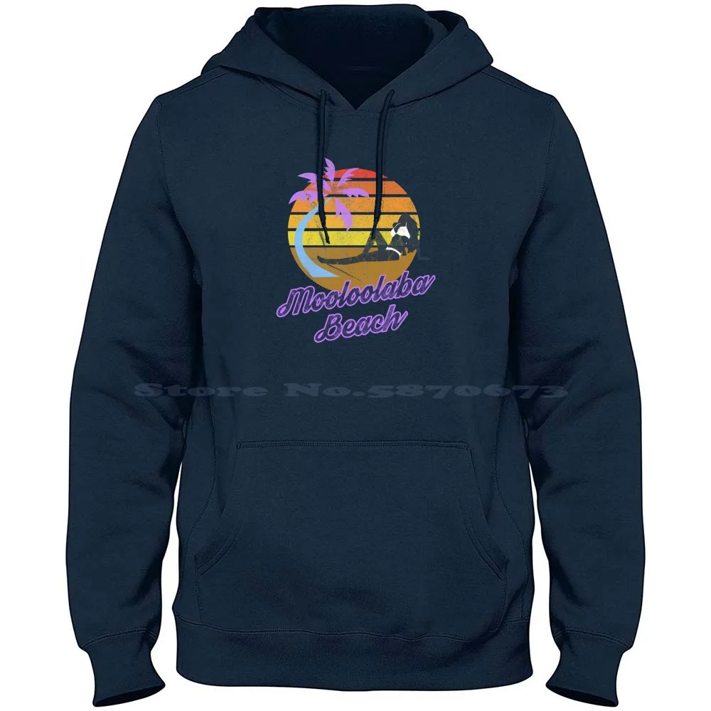 Mooloolaba Beach Sunshine Coast Queensland Australia Retro Surf T-Shirt 100% Pure Cotton Hoodie Tshirt Palm Tree Bay Beachball