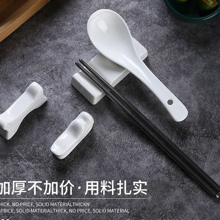 Ceramic Chopstick Holder Spoon Holder Tableware Dual-purpose Chopstick Pillow Knife and Fork Holder Table Setting