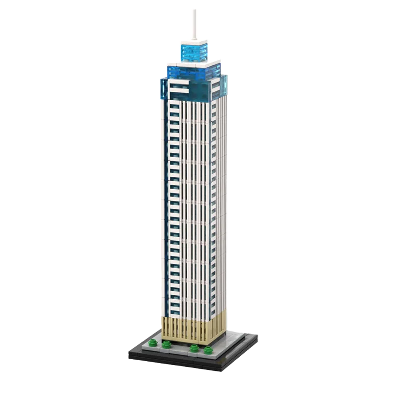 Zestaw do budowania MOC, model portu Dezhar w skali 1:800, do składania i dekoracji. Prezent odpowiedni dla każdego miłośnika wieżowców.