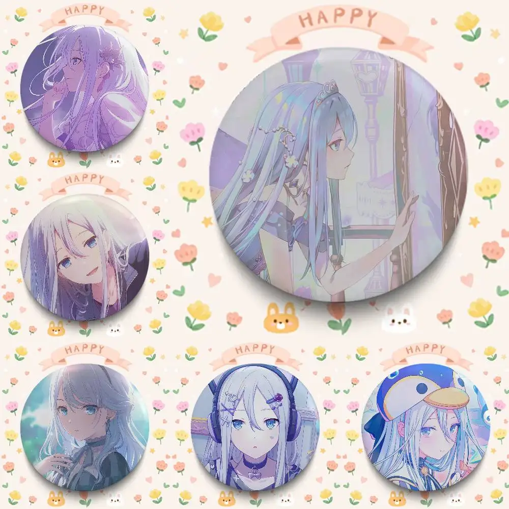Yoisaki Kanade Cartoon Badges 25 32 44 58 75 Mm Round Cosplay Pin Bag Decor Fans Collect Friends Gifts Brooch Souvenir