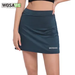 WOSAWE pantaloncini da ciclismo da donna con biancheria intima senza rimozione collant a compressione pantaloncini da bicicletta pantaloncini MTB in Gel gonna da bici da equitazione