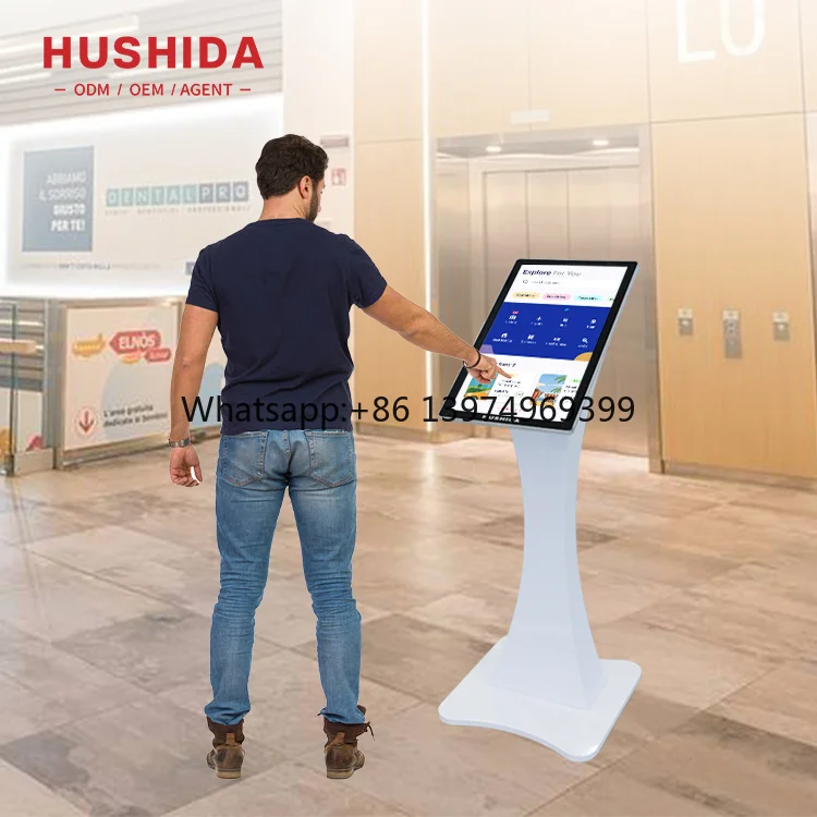 21.5 Inch 1080P hd Lcd Monitor Interactive Floor Stand Android Kiosk Touch Screen