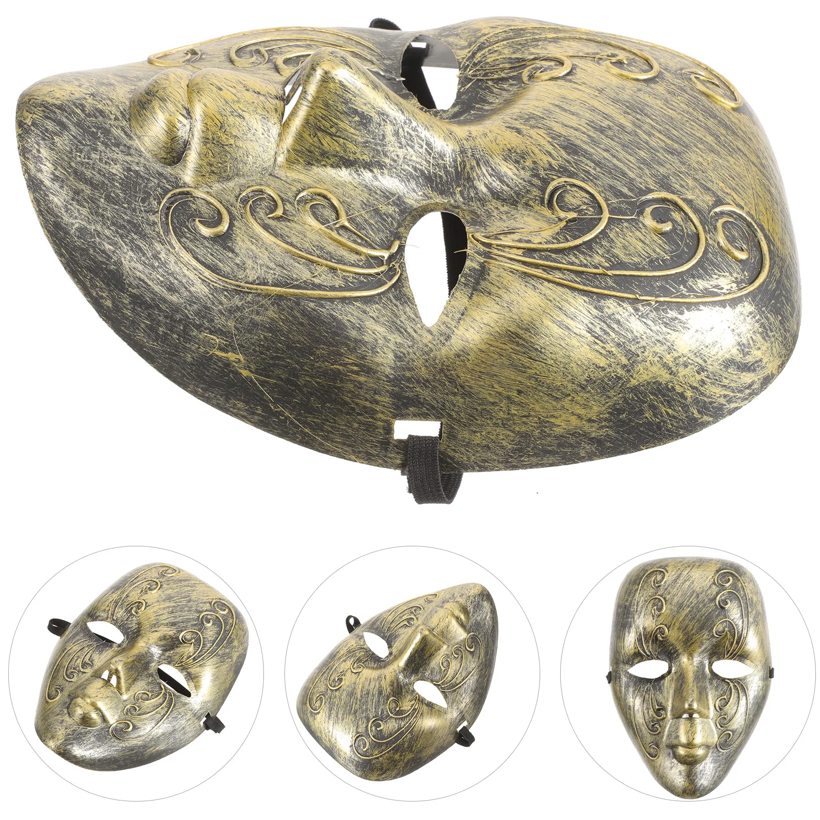 

Full Face Masquerade Mask Venetian Costume Halloween Party Plastic Decorative Creative Unique Women Men Festival