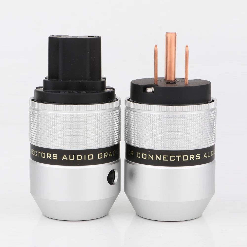 HIFI IEC หัวต่อตัวเมียแจ็คขั้วต่อสายไฟกระแสสลับ15A สายไฟหลัก EU/US ออดิโอไฟล์ DIY
