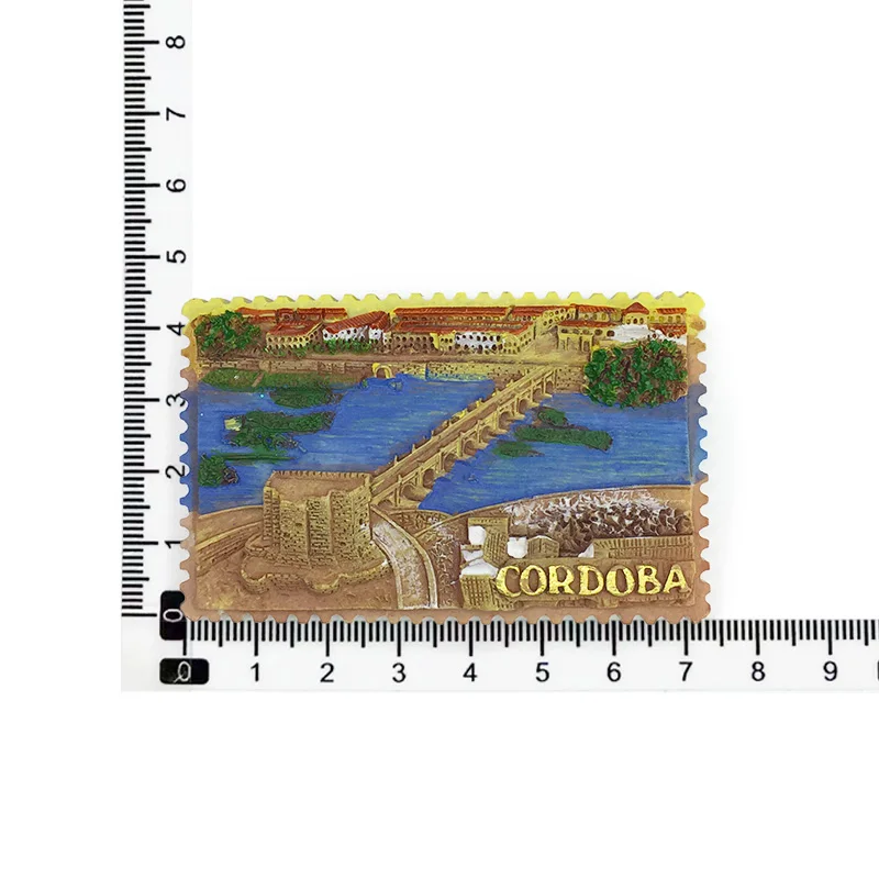 3D Resin Fridge Magnet - Cordoba Landmark - Detailed and Colorful Design - Perfect Home Decor