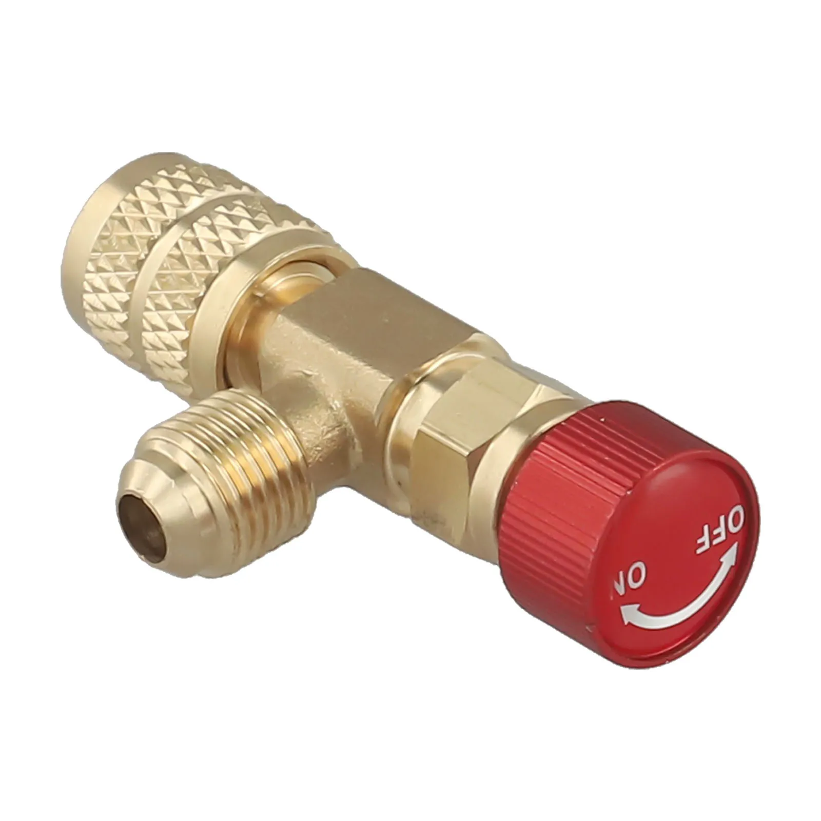 Easy To Handle AC Valve Safety Valve Leakage-free Connection Pure Brass Valve Body Safety Stem Injector Top Swivel Design