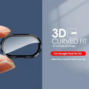 Bilashmart Pixel9a Aluminum Alloy Ring Back Camera Protector Film Google Pixel 9a 5G Rear Tempered Glass Lens Guard Cap Pixle 9a 9 a a9