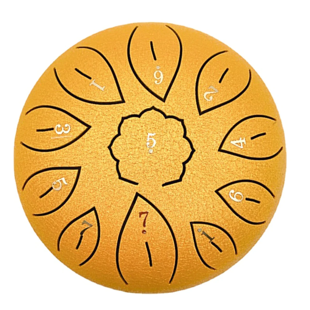 Rain Drum for Outside, Steel Tongue Drum 11 Notes 6 Inches Chakra Tank Drum Steel Percussion Padded Mallets Gold