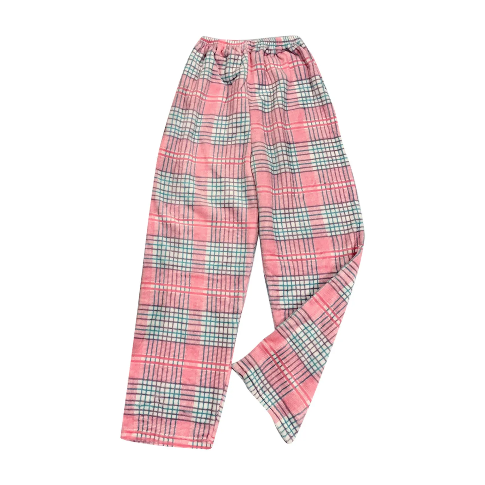 Pajama Pants For Women Autumn Winter Soft Comfortable Flannel Sleep Bottoms Flower Printed Plaid Casual Home Pajama Pants