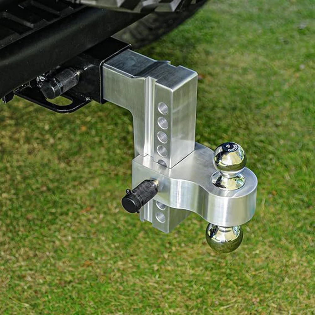 

Регулируемое крепление для прицепа с замками-штифтами, двойное шаровое, для буксировки и хранения, грузоподъемность 12000 фунтов, из алюминиевого сплава, для приемника 2 дюйма