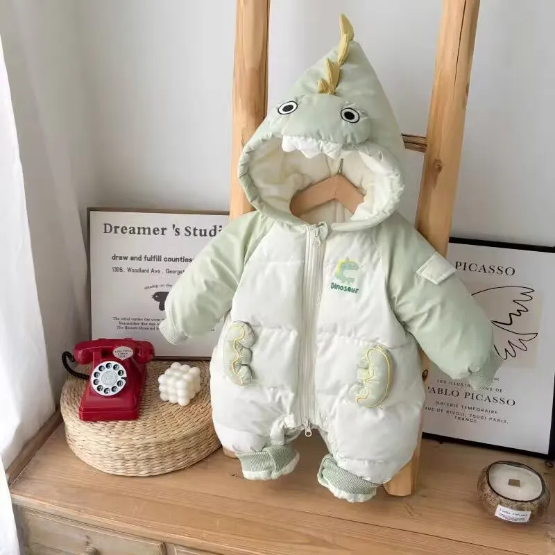 

Baby 2025 Winter Onesie Baby Super Cute Cartoon Padded Cotton Clothes Winter Thickened Warm Go Out Climbing Clothes