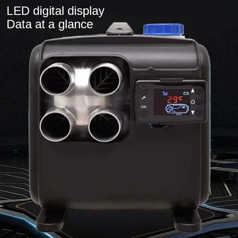 Aquecedor diesel do carro de baixo ruído, LCD auxiliar autônomo, aquecimento do webasto seco, operado a combustível sem ligar o motor, 8KW, 12V, 24V