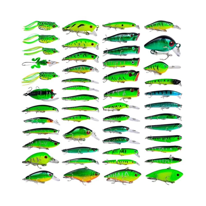 Soft Bass Minnow Sinking Top Water Ice Fishing Spoon Lures Freshwater Kit for River 50pcs Saltwater Soft Plastic