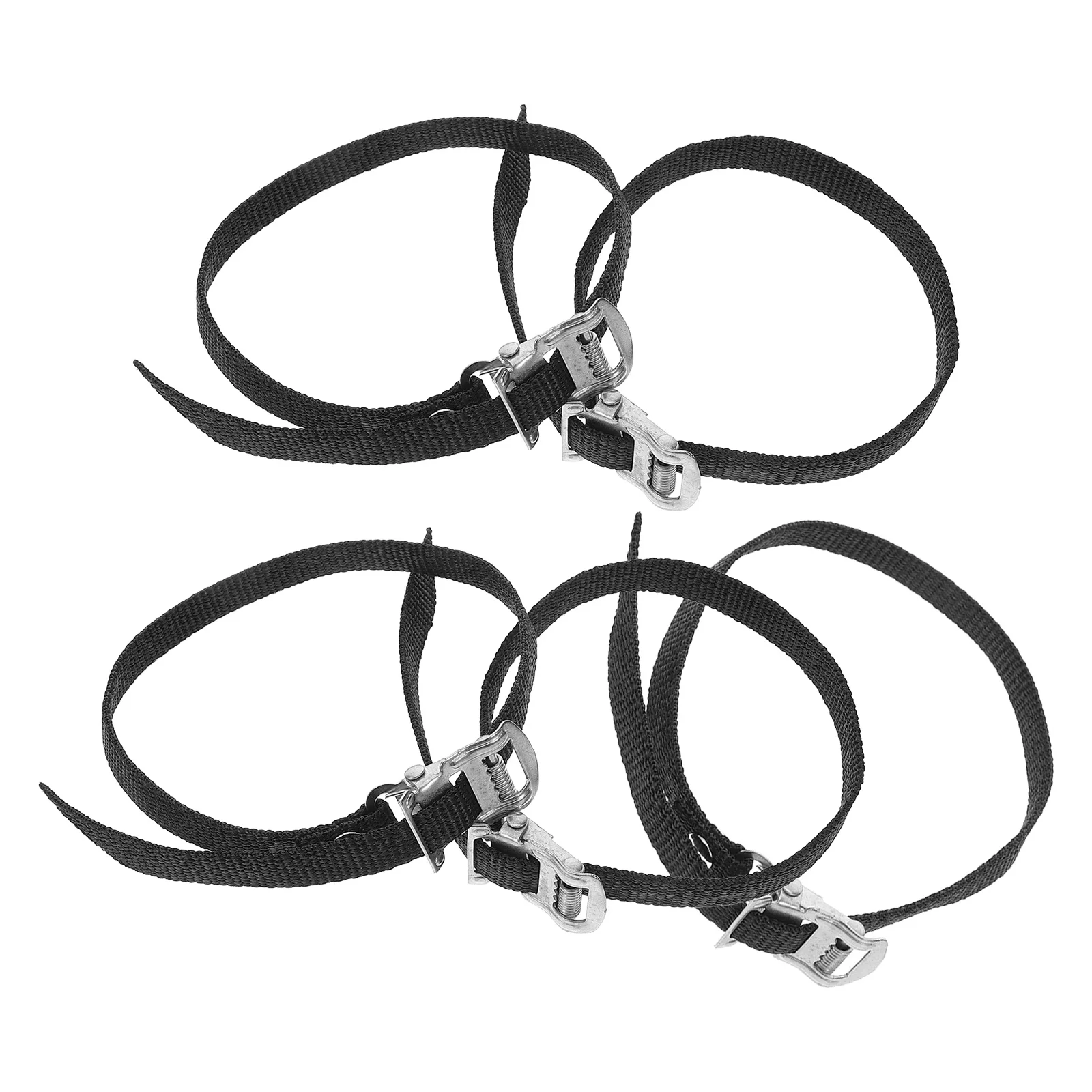 

5Pcs Adjustable Cycling Pedal Straps Durable Nylon Aluminum Bike Pedal Toe Straps Exercise Fitness Equipment Accessories