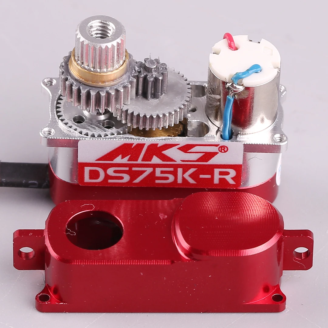 MKS DS75K-R Servo digital pequeño de 8 g, motor de copa hueca con dientes de metal, servidor planeador DLG de avión modelo
