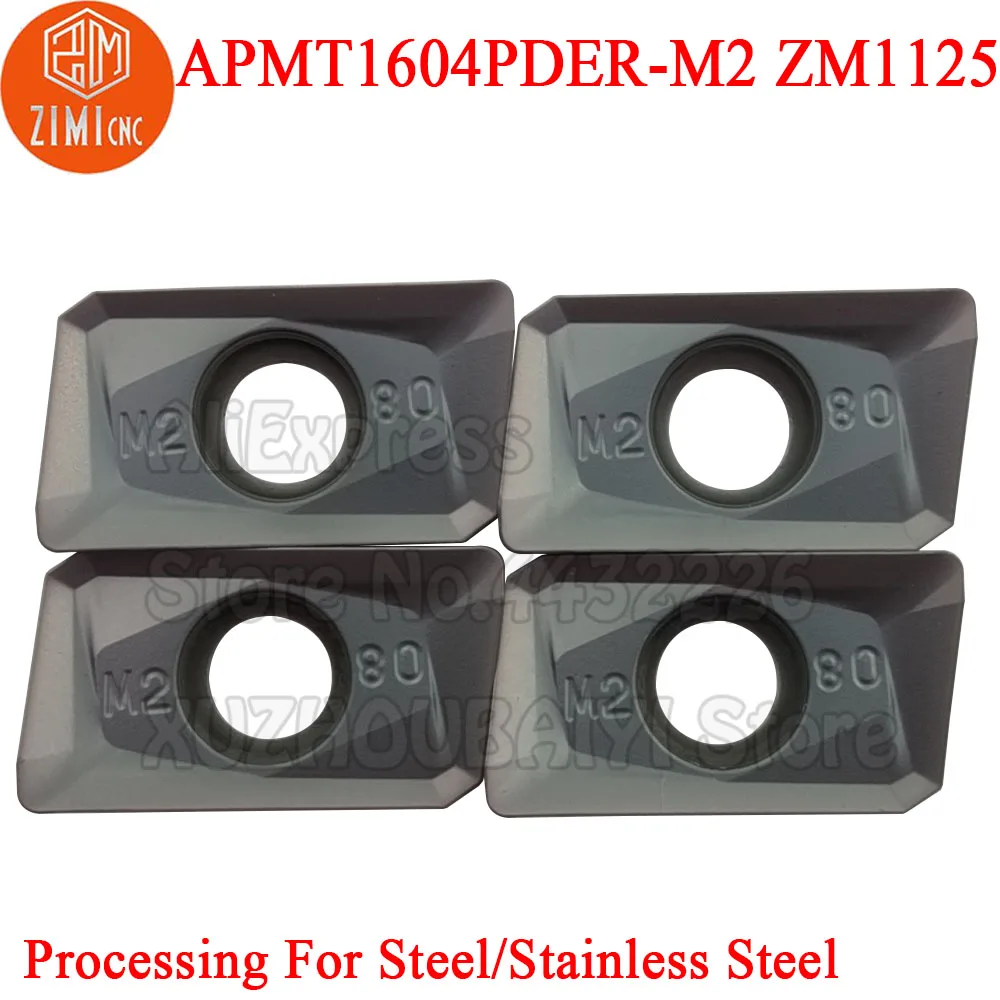 10pcs APMT1604PDER-M2 ZM1125 APMT1604PDER M2 APMT1604 PDER APMT 1604 Carbide Milling Inserts Turning Tools CNC Cutter Lathe Blad