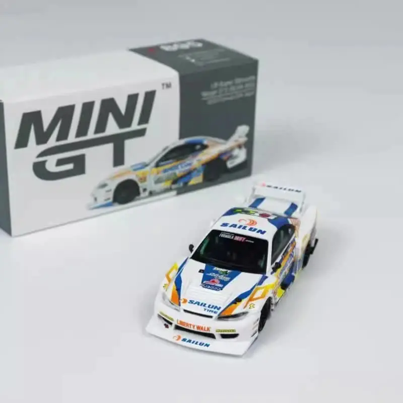MINI GT Diecast Alloy 1/64 Scale LBWK S15 SILVIA Drift Racing Car
