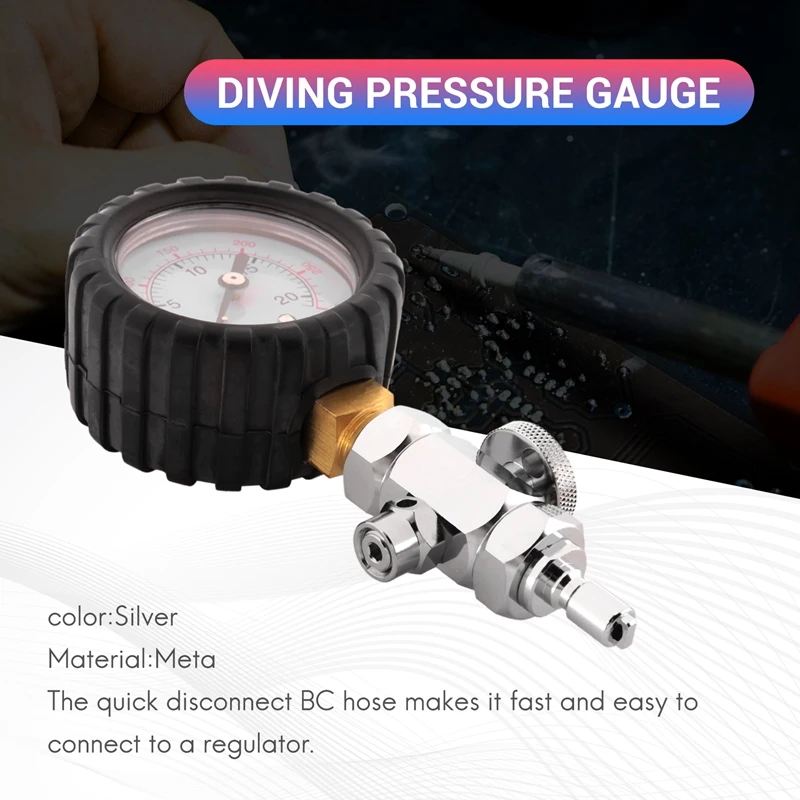 Scuba Diving Pressure Gauge For BCD Regulators Checkers Analyser 300PSI Gas Output Adjustable Testing Table