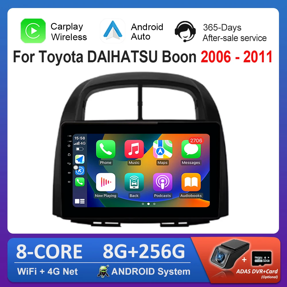 

Android 14 System for Toyota DAIHATSU Boon 2006 - 2011 Car Radio Multimedia Player 4G Carplay WiFi HD Touch Screen GPS Navi BT