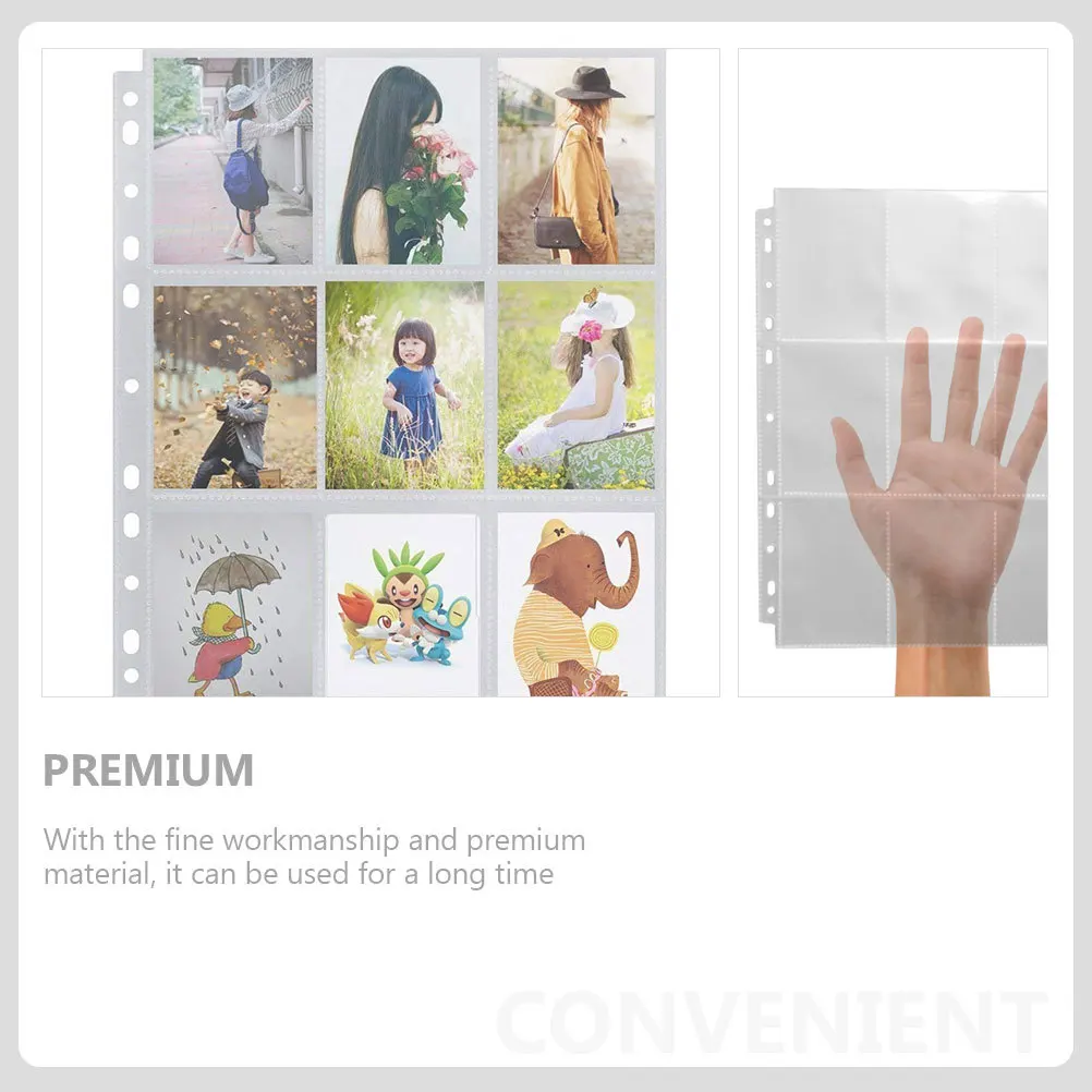 

20 шт., прозрачные страницы для фотоальбомов, сменные стержни для фотокниг, прозрачные рукава для открыток для скрапбукинга, подарок для хранения памяти для семьи