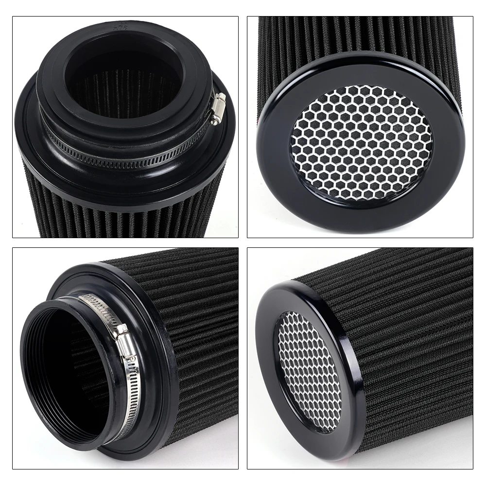 RASTP-3" 3,5" 4" Rennwagen High Flow Kaltlufteinlassluftfilter Drei Größen Konische waschbare Luftfilter 10,6" hoch OFI141 – Detail 12