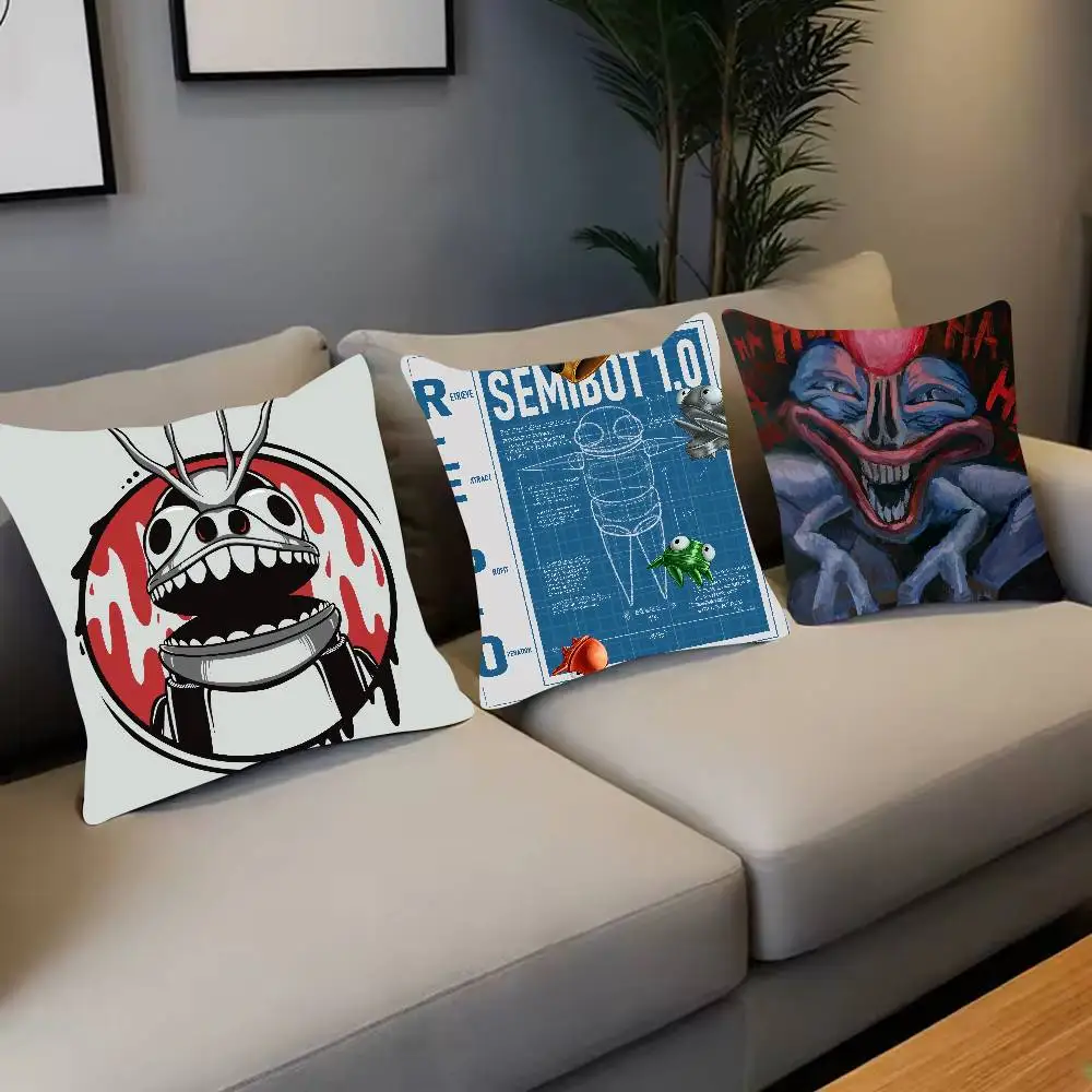 Multiplayer Cooperative Horror Adventure Game R.E.P.O Cushion Cover Decor Home Throw Pillow Covers For Couch Camping Decor