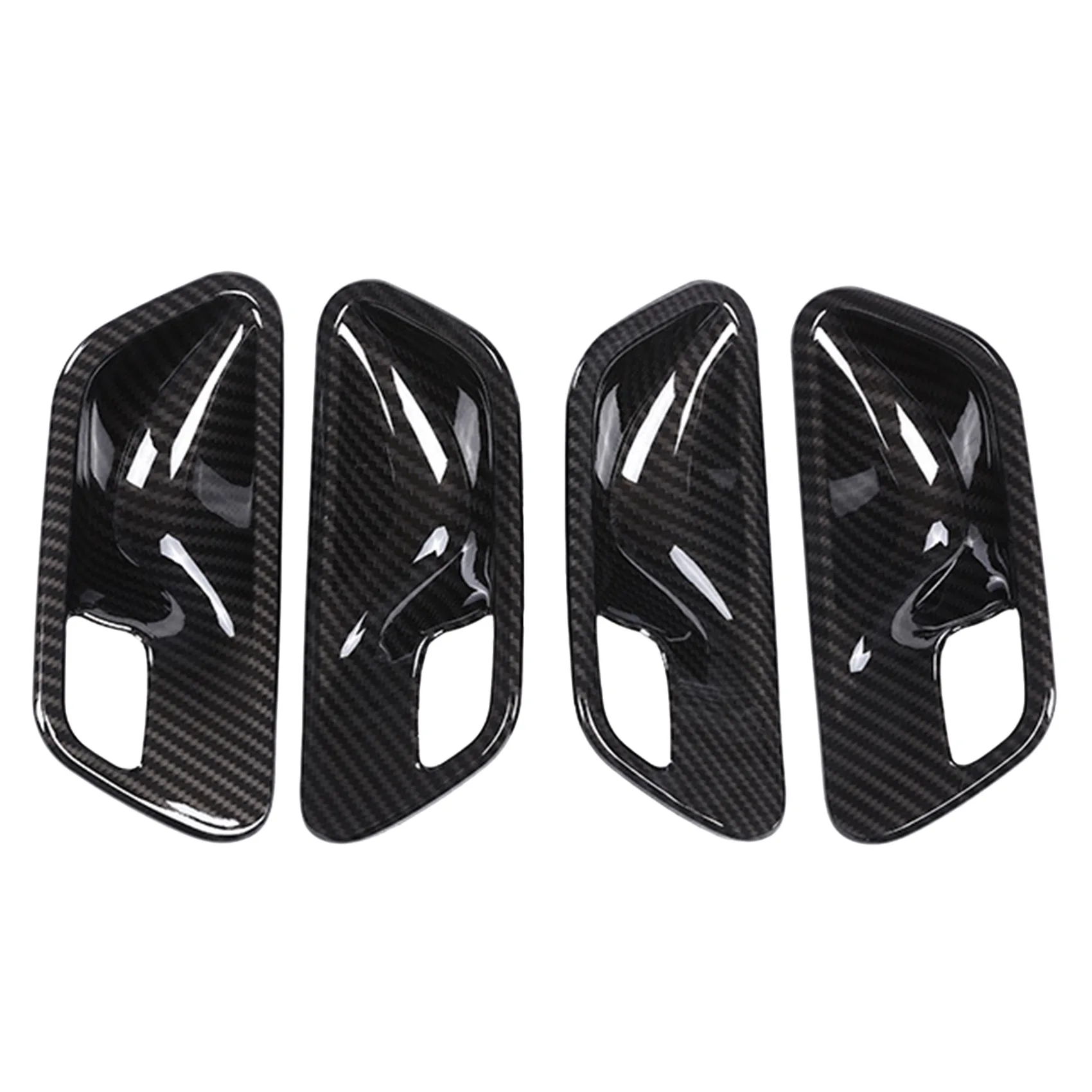 Carbon Fiber Look Car Door Handle Covers Trim for -BMW 3 4 Serises F30 F34 3GT Interior Auto Accessories