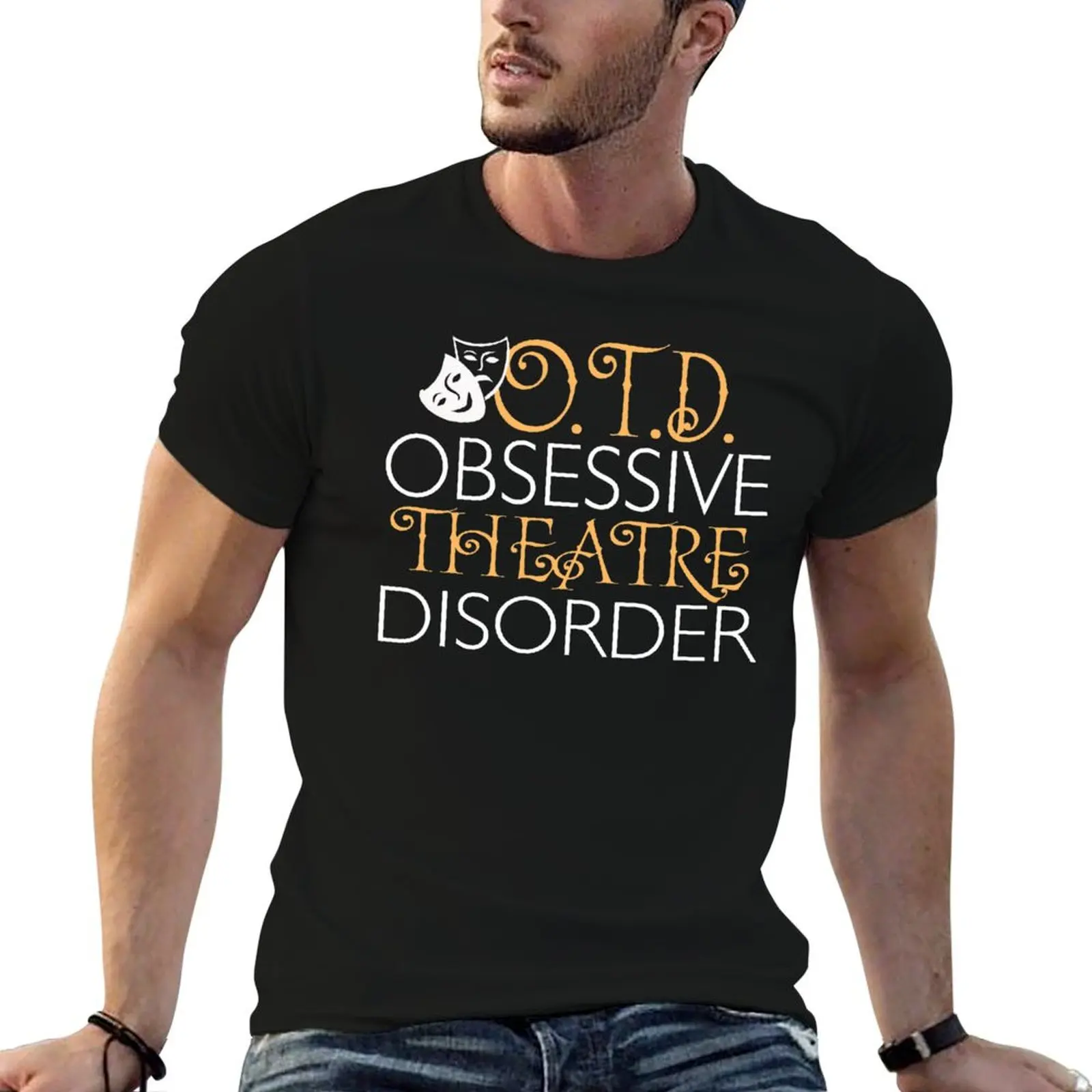 OTD. Transtorno Obsessivo do Teatrofóbico. Camisetas Masculinas de Algodão Estampadas de Grife - Novidade!