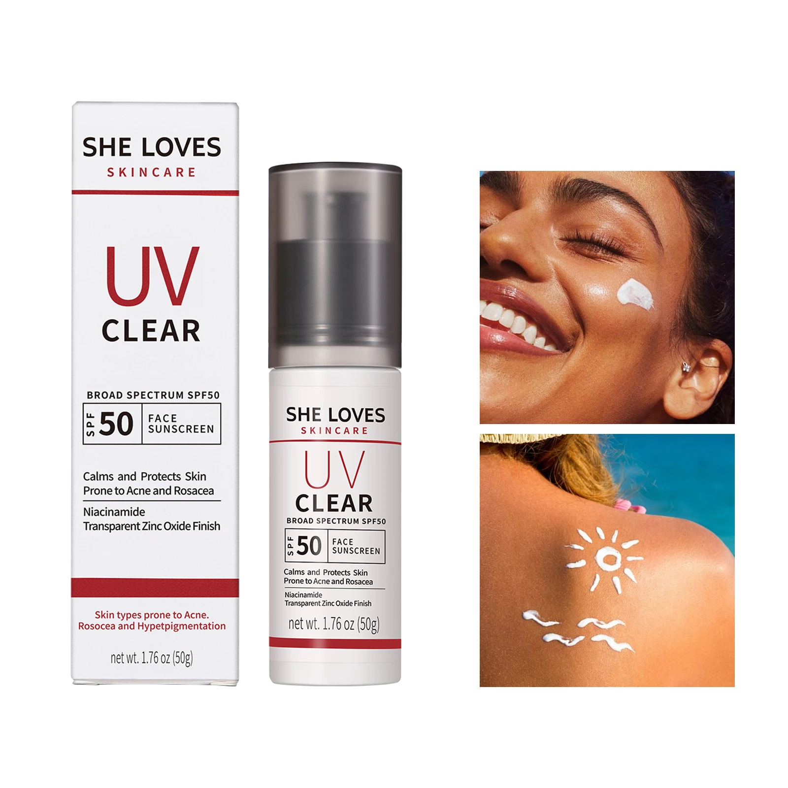 Dual use sunscreen for body and face, refreshing and non greasy, moisturizing, brightening skin tone