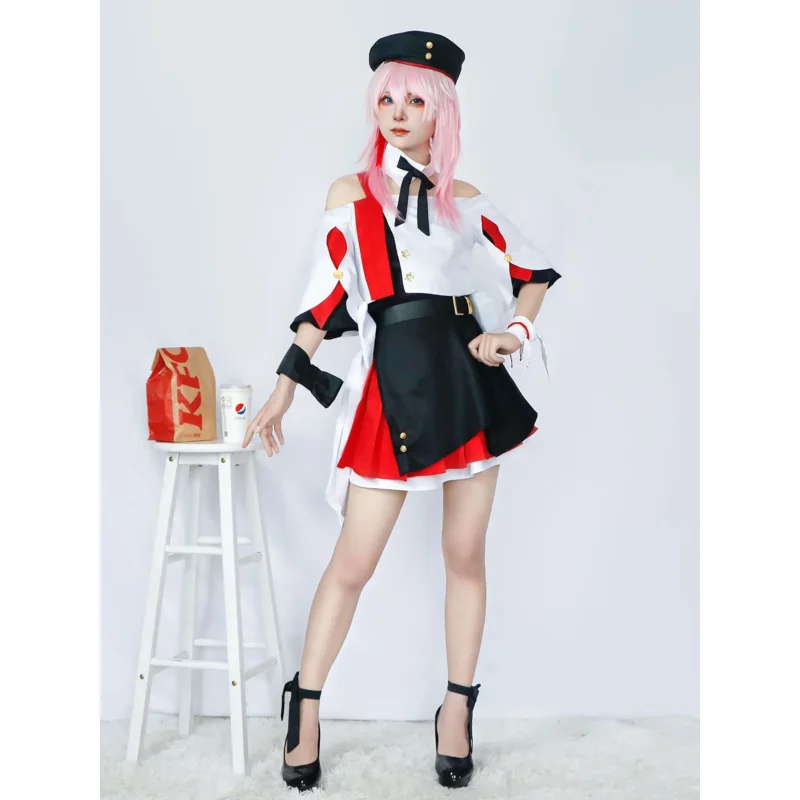 Game Honkai: Star Rail 7th March Cosplay Costumes Uniform Outfit Halloween Party Women Pink Wig March 7th Cosplay Costume Wigs