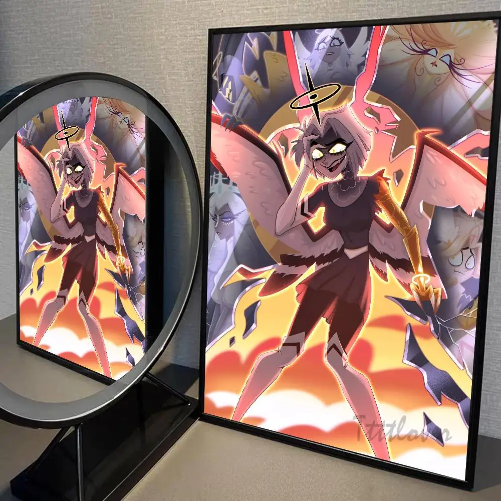 Anime Lute H-hazbin Hotel Poster Hochwertige Selbstklebende Wandkunst Dekorationen Farbdrucke Klebend – Detail 17