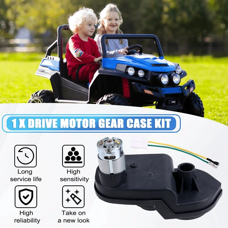 555 24V 18000RPM Coche eléctrico para niños Motor de accionamiento de alta potencia y caja de engranajes, caja de engranajes de coche de juguete confiable