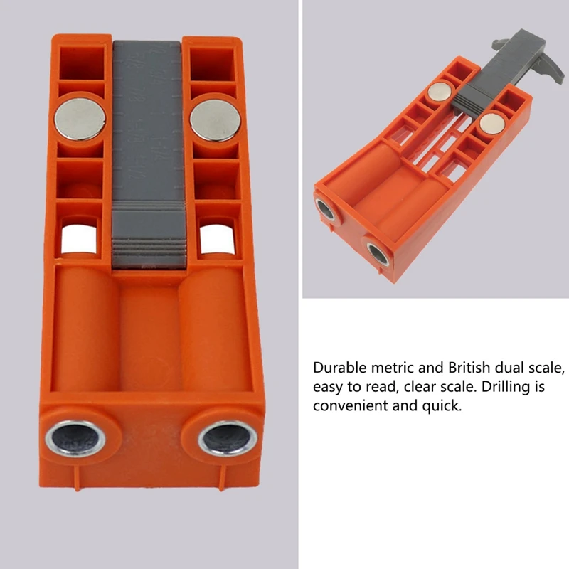 1 قطعة 2 حفرة النجارة بزاوية ثقب الحفر 2 حفرة النجارة محدد مع أداة دليل ثقب الحفر