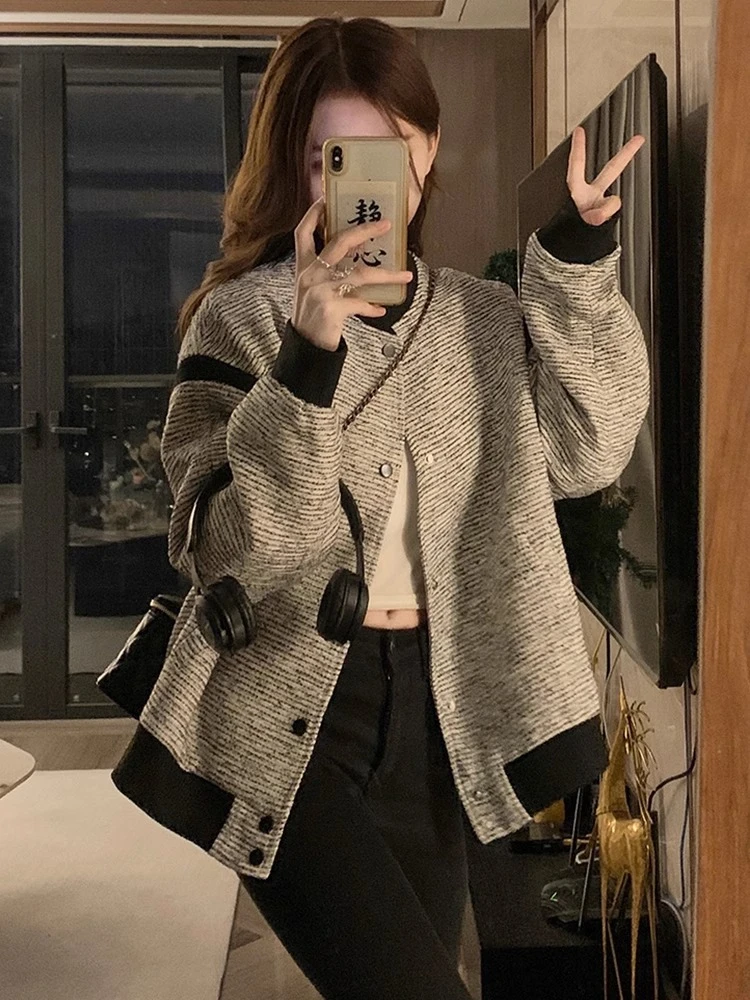 

Tweed Jacket Bomber Womens Fall Tracksuits Jogging Recreation Athletic Wearable Breathable Moisture Wicking Advanced Pure Feel