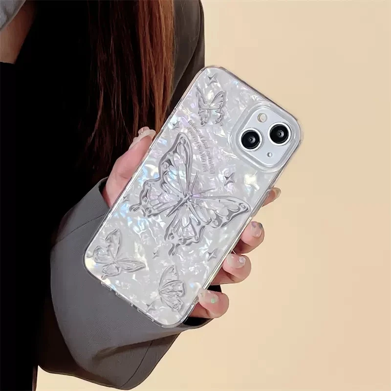 Butterfly Marble Phone For Samsung A13 a23 a14 a34 54 12 52 A72 A32 A22 A42 A33 A53 A73 51 A71 A31 a21S Conch Pattern Soft Cover