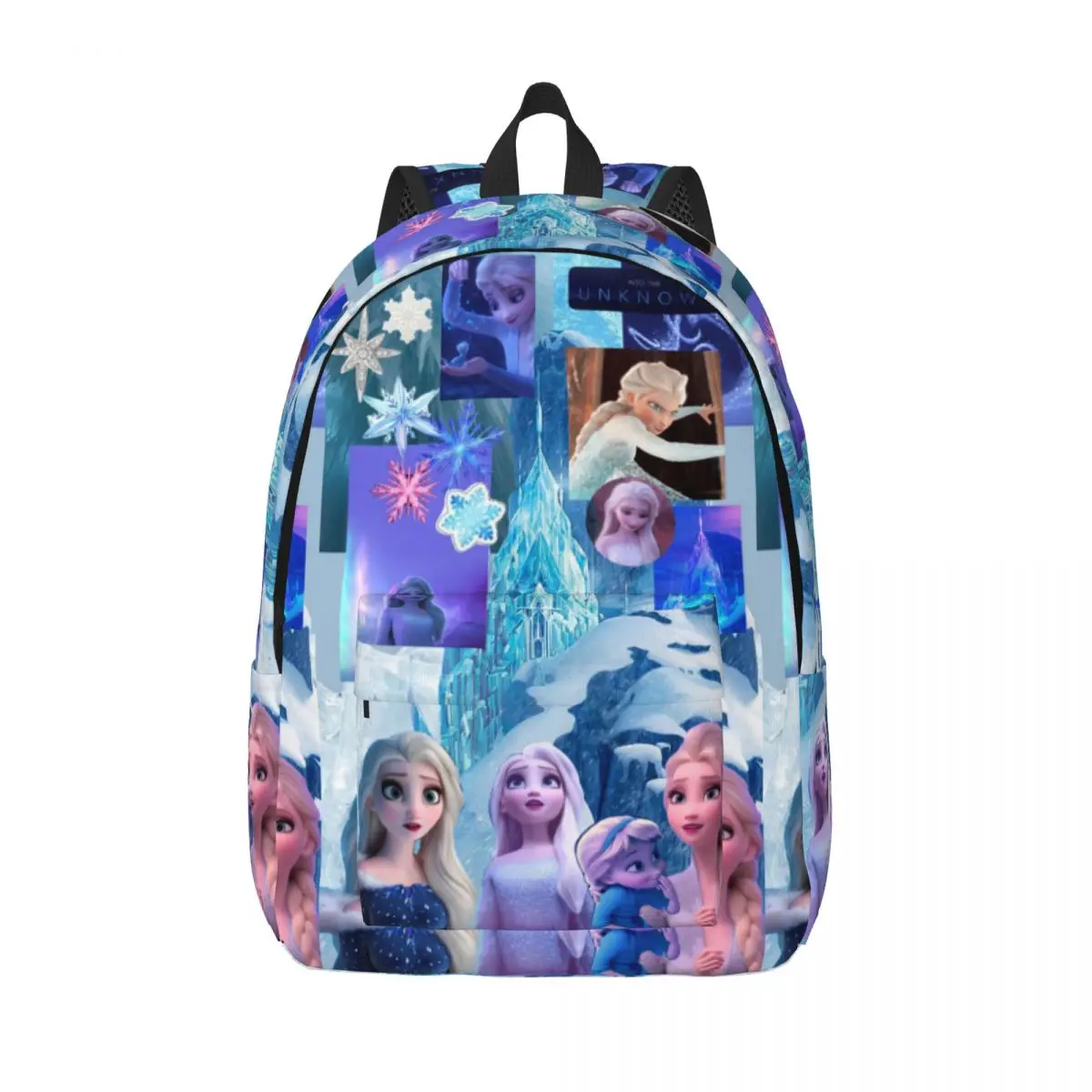 Custom Elsa Anime Princess Travel Canvas Backpack Men Women School Laptop Bookbag Frozen College Student Daypack Bags