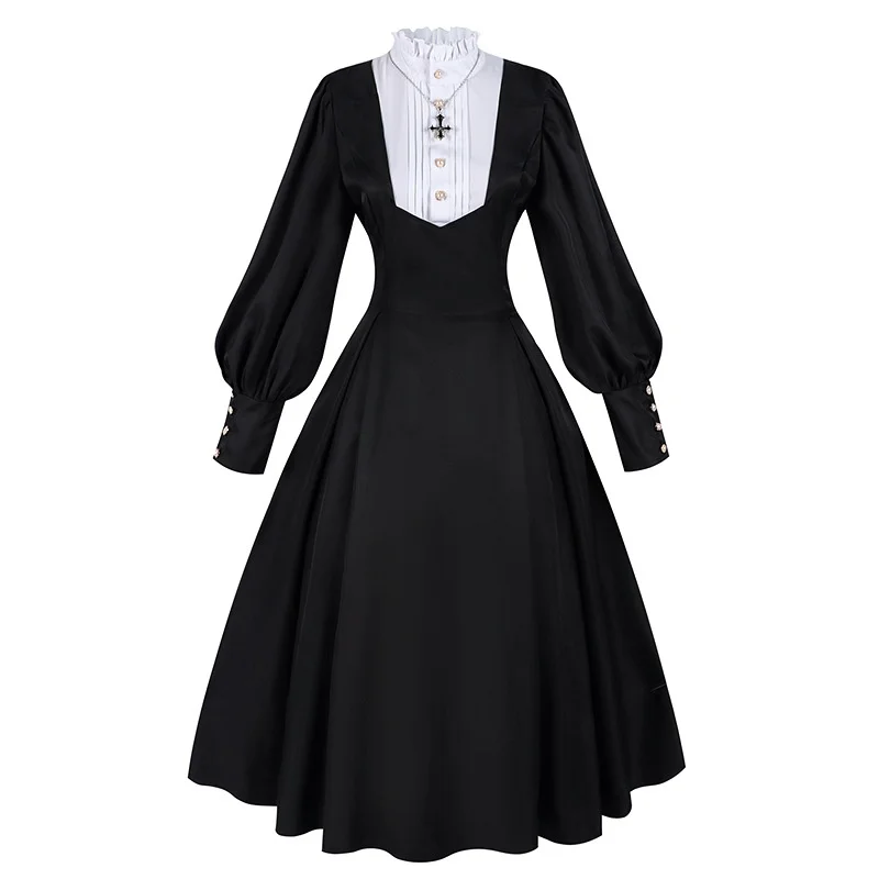 أزياء الهالوين التأثيرية لعيد الفصح بدلة كاهن يسوع الله مرحلة الأم نون أداء الإنتاج الصيني موضة الشتاء