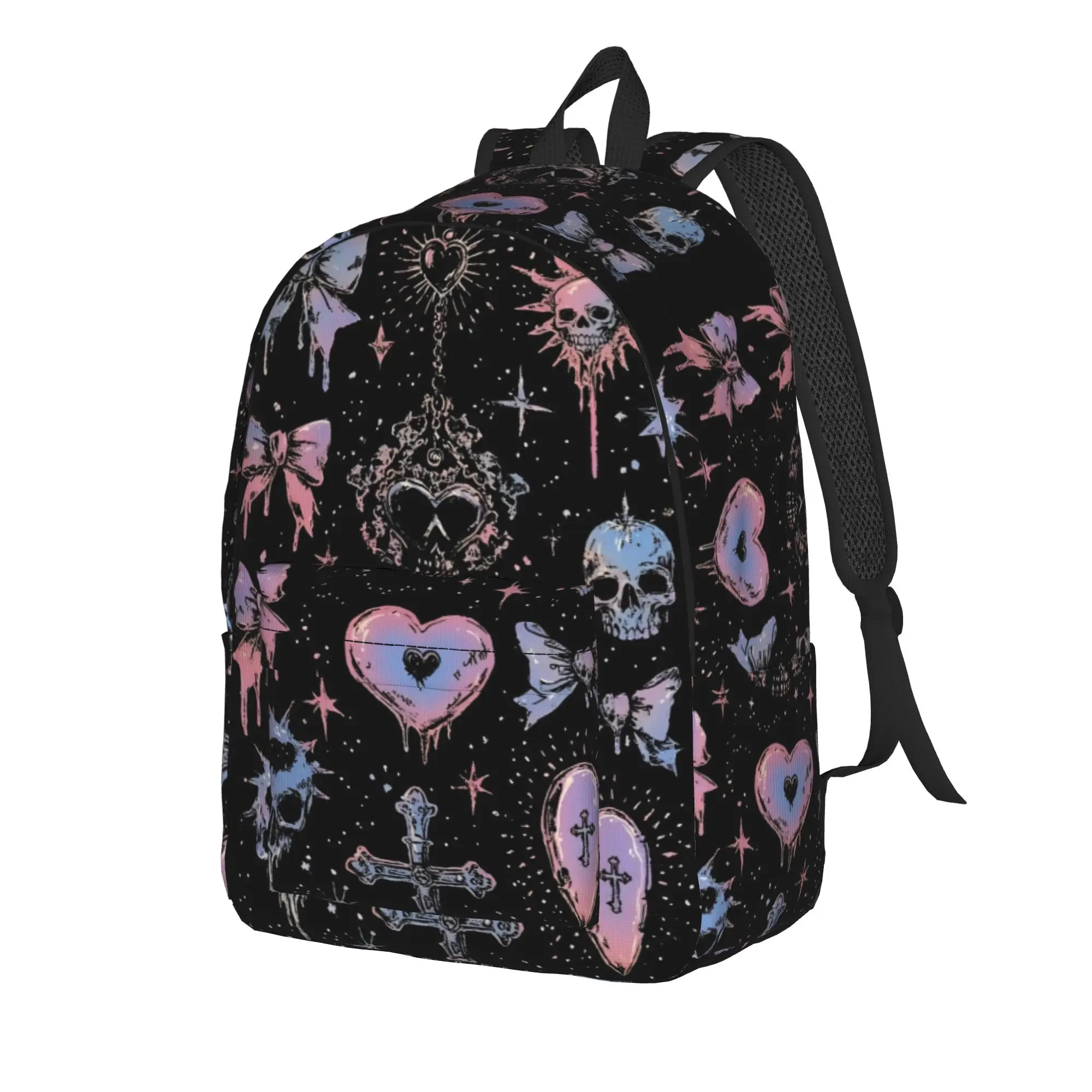 Halloween Gothic Backpack for Men Women Cool Student Business Daypack Goth Coquette College Canvas Bags Sports