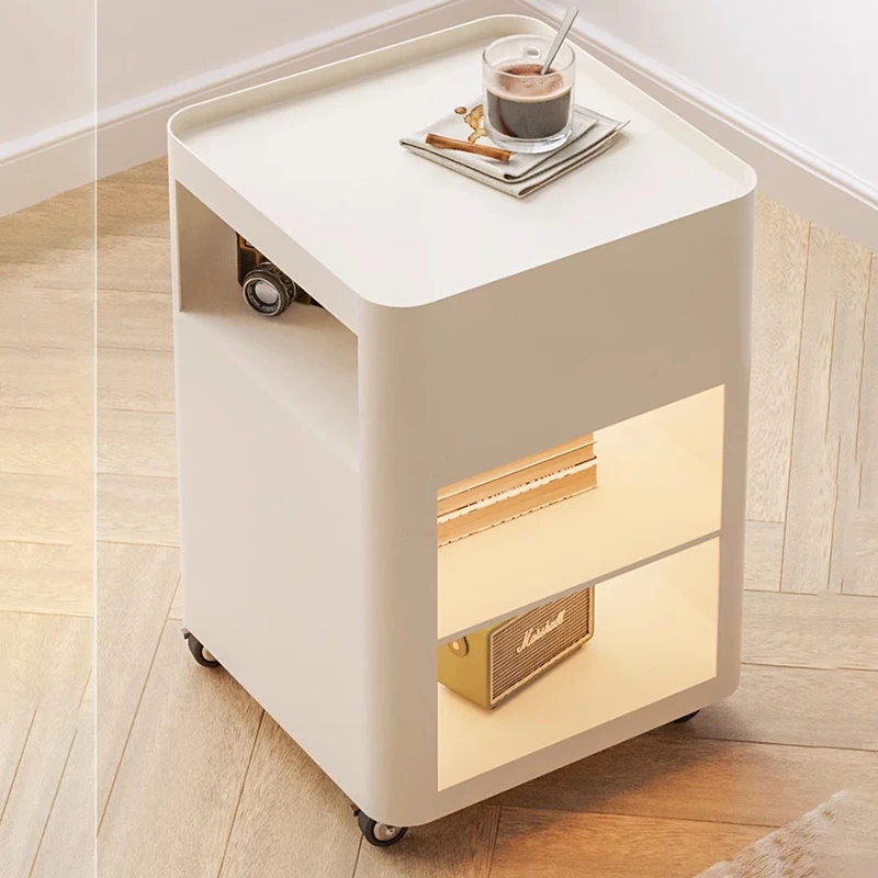 Mesitas De Noche De madera creativas, mesita De Noche inteligente nórdica moderna De lujo, almacenamiento, Mesilla De Noche barata, muebles inteligentes